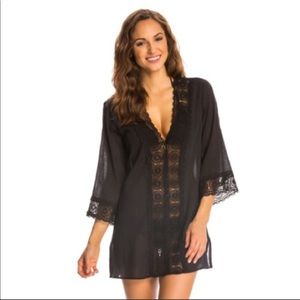 La Blanca Island  Flare V-Neck Swim Cover-Up Tunic